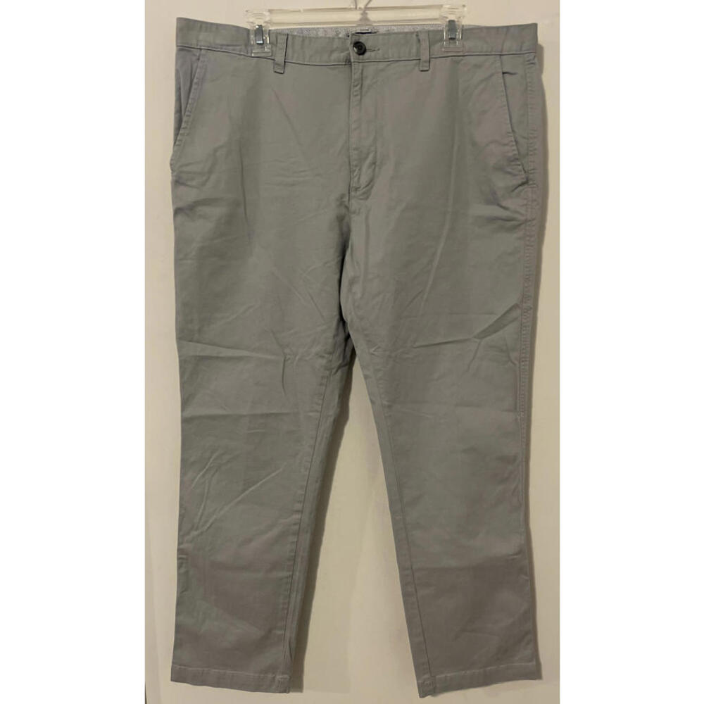 George Mens 38x30 Gray Chino-Style Cotton Pants! A5152